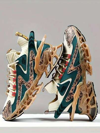 男士镂空透气针织休闲运动鞋，适合所有季节