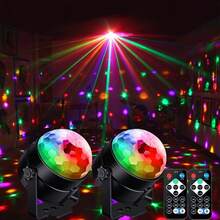 LED Crystal Magic Ball RGB Disco Ball Light-7 Mode Remote Control Stage Light Laser Light Is Perfect For Family Room Dance Parties, KTV, Weddings, Room Decoration, Etc.!