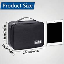 1pc Simple Data Cable Zipper Storage Box, Lightweight Portable Travel Electronic Accessories Bag, Tools Box For Watch, .Cationic Data Cable Storage Bag, Large Capacity Waterproof Multifunctional Organizer Pouch, Digital Accessory Organizer, Cosmetic Travel Bag,Travel Storage Bag, Universal Electronic Accessory Storage Bag, Travel Tool Bag, Suitable For Electronic Accessories Such As Charging Cables, Chargers, Hard Drives, Mobile Phones, Power Banks, Etc.  1pc Simple Data Cable Zipper Storage Box, Lightweight Portable Travel Electronic Accessories Bag, Tools Box For Watch, Travel Supplies, Electronics Storage Travel Universal Multifunctional Digital Product Storage Case Waterproof Electronic Accessories Storage Box Multifunctional Digital Product Storage Bag For Cables, Charger, Cell Phone, USB, SD Card, Hard Drive, Power Bank School College Electronic Bag Portable Charger Charger Case Headphone Case Cable Bag Cable Organizer Digital Camera Camera Case Camera Bag Cannon - 彩色 - 查看 3