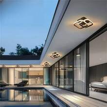 1pc LED Ceiling Light, Adjustable Color Temperature (3000K-6000K), Semi-Recessed Installation, Minimalist Design For Living Room, Coffee Shop, Hallway, Bedroom, Kitchen, Sleek Ceiling Light, Plastic Lampshade, LED Lights For Ceiling - Three Colors Of Light - View 11