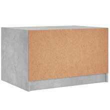 Coffee Table With Glass Doors Concrete Grey 68x50x42 Cm - Grey - View 9