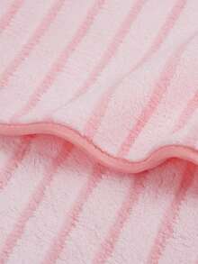 3/1pc Coral Fleece Absorbent Striped Bath Towel/Washcloth, Soft Quick-Dry Coral Fleece Face Towel, Super Absorbent Microfiber Shower Towel, Suitable For Bathroom, Pool, Gym, Beach - Baby Pink - View 9