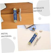 ZUNOXAZ 2 Juegos Estuches de Metal con Pergaminos Placa Retro para Puerta Decoración Religiosa para Hogar  para Entrada Exterior - 1 - Ver 4