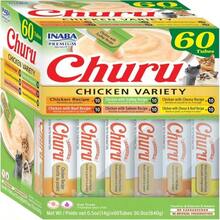 INABA Churu Cat Treats, Grain-Free, Lickable, Squeezable Creamy Purée Cat Treat_Topper, 60 Servings, Tuna Variety Box - MàuE - Xem 1