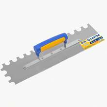 Desempenadeira de Aço 10x40cm Dente U Cabo Plástico Castor Ref 451 - Cinza - Visão 2