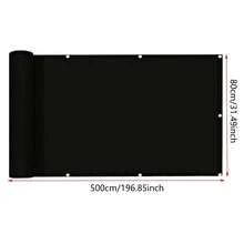 Black Privacy Fence Screening Cloth, Garden Balcony Privacy Protection Screen, Fence Shielding Protective Net, Suitable For Deck, Patio, Backyard, Outdoor Pool, Porch, Railing, Lawn And Gardening - Multicolor - View 14