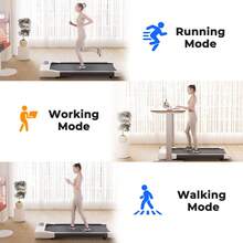 Raceable Treadmill For Home Suitable For High-Tech Wearables, Treadmill Desk App Control Walking Pad With AI Accompaniment, Multiplayer Racing Function Treadmill - US B Type Plug(110-127V) - View 5