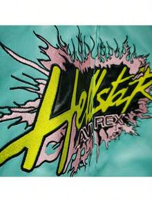 Avirex Joint 50th Anniversary Limited Vintage  Jacket Motorcycle Embroidered Leather Jacket - 綠色 - 查看 4