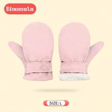 1 双儿童卡通手套，L 码（3-6 岁），冬季户外保暖手套，适合玩雪和滑雪 - 多色 - 查看 15