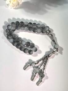 全新 33 件 10 毫米裂纹玻璃穆斯林念珠玫瑰经手链 Tasbih - 彩色 - 查看 14