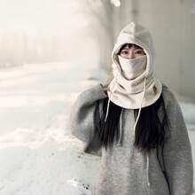 1条加厚保暖男士围巾 - 重型防风保暖颈套，透气涤纶针织面料，适合骑行、户外活动、滑雪、摩托车骑行 - 多功能设计：围巾/颈套/拉法帽三合一，冬季适用 - 彩色 - 查看 6