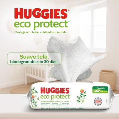 Protect, Toallitas Húmedas Para Bebé, Caja Con 1,440 Piezas (18 paquetes de 80 toallitas c\/u)