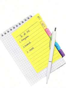 1 Set Of 64pcs Sticky Tab Dividers, With Bright Memo Notes & School Index Labels, Suitable For Students And Adults Learning Supplies - Nhiều màu - Xem 5