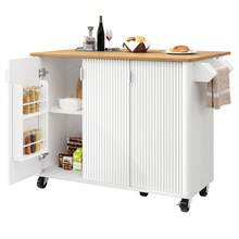Storage Islands & Carts - White + MDF - View 6
