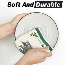 2 piezas Elegantes Toallas de Cocina con Árbol de Navidad Verde, Decoración Navideña, Regalo de Navidad, Super Suaves y Absorbentes Paños de Cocina, Toallas de Té para Cocinar y Hornear, Trapos de Cocina, Toallas de Mano, Decoración de Cocina, Regalo para Vecinos, Regalo para Mamá, Regalo de Cumpleaños, Regalo de Inauguración de Casa para Amigos, Accesorios de Cocina, Decoración, Artículos Esenciales para el Hogar