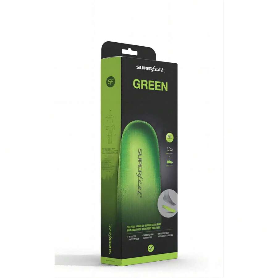 Superfeet All-Purpose Support High Arch Insoles (Green) - Professional Grade -Size C  Men 5.5-7 / Women 6.5-8 - Nam 5,5-7 / Nữ 6,5-8 - Xem 1