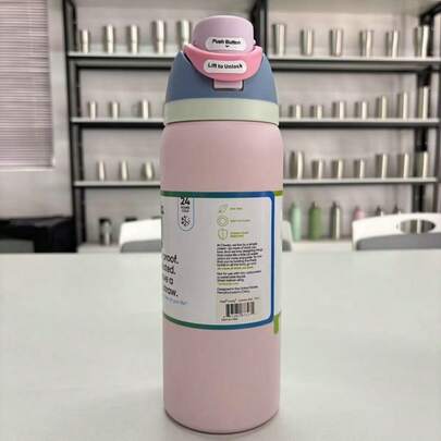 32 Oz Insulated Stainless Steel Sports Water Bottle With Straw For Sports, Travel, And School, 32 Ounce Large Capacity Metal Vacuum Insulated Reusable Coffee Car Mug, 32oz Portable Water Cup, Keeps Drinks Hot/Cold For Hours, Sweat-Proof, 32oz Sport Water Bottle For Outdoor Activities Camping, Driving, Birthday Gift, Christmas Gift For Men And Women Fitness Lovers