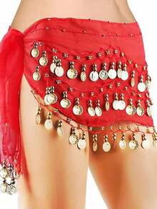 Oriental/ Belly Dance Coin Belt BellyDance Hip Scarf Gold Coin Belly Dance Costume Accessory Dance Coin Belt Perfect For Bohemian Stage Performances - Multicolor - View 5