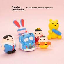 2025最新潮流超轻造型黏土，多种颜色，无异味DIY套装，完美儿童礼物（随机包装，含装饰卡片、艺术黏土、史莱姆容器、史莱姆云、礼物、史莱姆包装、DIY史莱姆套装、可爱史莱姆、史莱姆容器 - 生日礼物 - 圣诞礼物 - 派对礼物 - 最佳礼物） - 彩色 - 查看 8