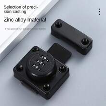 密码锁，易于安装的金属组合锁，适用于橱柜和抽屉 - 无需钥匙，无线，适用于单门应用 - 彩色 - 查看 6