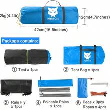 Night Backpacking Tent One 1 To 2 Persons Lightweight Waterproof Camping Hiking Tent Adults Kids Scouts Easy Setup Single LayerSpecialForCanada - Blue - View 5