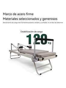 Cama Pilates Reformer De Pecho Y Abdominales Para Ejercicios - Gris - Ver 7