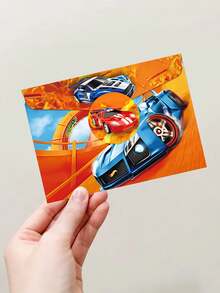 Hot Wheels Birthday Party Invitation Card Envelope, Car-Themed Birthday Party Invitation Set, Christmas, Halloween And Thanksgiving Party Invitation Envelopes. - Multicolor - View 4