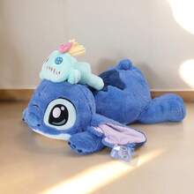 40CM. Genuine 53CM Kawaii Stitch Stuffed Toy Lying Position Stitch Plush Doll Throw Pillow Birthday Gift For Kids Or Girlfriend, The Perfect Decoration - The Perfect Gift. The Perfect Choice For Home Interior Decoration, Party Decoration, Birthday Gifts, And Various Festival Presents, Fashionable.