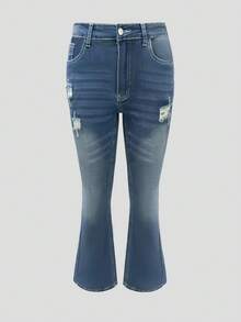 Jeans de pierna acampanada y ajuste elegante y a la moda para mujeres