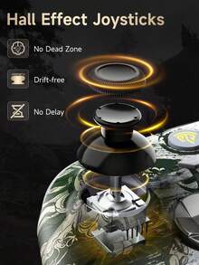 Manette de jeu sans fil 2,4 G EasySMX X15 pour PC et multiplateforme avec bouton de vibration/tir, contrôleur Bluetooth amélioré avec joysticks/gâchettes à effet Hall et éclairage RVB - sans dérive de stick, sans zone morte - compatible PC, PS3, Windows, Android, Steam et Switch