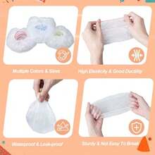 200Pcs Clear Plastic Bowl Covers Elastic Reusable Transparent Plastic Food Covers With Elastic For Bread Proofing And Universal Kitchen Food Storage Wrap Cover To Keep Leftovers Fresh And  In Daily Use - As Pic - View 4