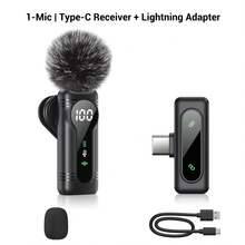 Mini Professional Wireless Lavalier Microphone, Compatible With IPhone, IPad, Android Devices | Smart Noise Cancellation, Status Display, Magnetic Rotatable Clip, Long Battery Life | Suitable For Video Recording, Vlogging, Teaching, Interviews, Podcasts, Etc. - Black - View 12