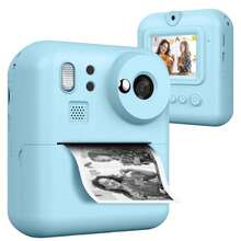 Kids Instant Print Camera Set, Front & Rear Selfie Camera, Supports 1080P Video, Suitable For 3-12 Years Old As Christmas, Birthday And New Year Gift, Portable Travel Print Digital Camera Toy For 6-12 Years Old