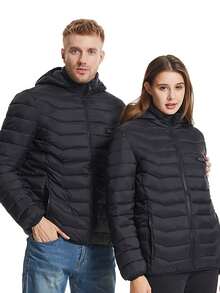 21 Zone Heating Jacket, Men & Women USB Heated Vest, Warm Clothing, Motorcycle Camping Winter Gear (Power Bank Not Included)