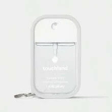 Touchland Hand Sanitizer Mist Case 30 Ml. Protective And Stylish Hand Sanitizer Spray Accessory Silicone Case With Keyring Icy White