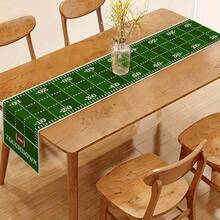 1pc, Polyester Table Runner, American Football Court Table Runner, Boy Sport Football Birthday Party Decoration, Kitchen Dining Home Table Decor, Room Decor - Nhiều màu - Xem 3
