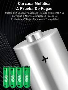 Batería Recargable Li-Ion 18650 1200 mAh 3.7V - 6 baterías - Ver 8