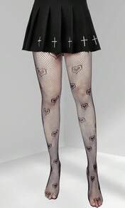 4 Pairs Plus Size Fishnet Stockings Halloween Tights Plus Size Skeleton Fish Net Spiderweb Stockings High Waist Black Fishnet Leggings For Fancy Dress Costume - trắng - Xem 5