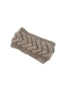 1pc Unisex Knitted Embroidered Solid Color Criss-Cross Fashion Headband, Elegant Street Style Hair Accessory, Bohemian Women Bandanas Women Hair Accessories Elegant Hair Band - Multicolor - View 6