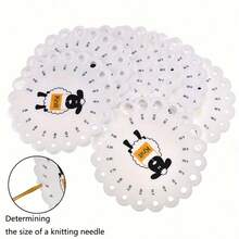 2/1 Stück Cartoon-Thema Rundstrickmaß, ABS Kunststoff DIY Messgerät, geeignet für Pullover und Häkelprojekte - Weiß