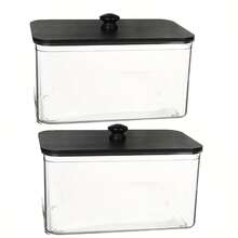 1pc/2pcs Acrylic Dryer Sheet Holder Container For Laundry Room Dryer Sheet Dispenser Laundry Room Organization Jars With Lid For Powder, Dryer Balls, Pods,Scent Boosters, Laundry Room Storage