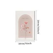1Pc 2D Flat Printing Pink Flowers, Bible Verses, Religious Art Style Canvas Wall Art For Living Room Wall Decor For Bedroom Bathroom Framed Wall Poster Art Prints Ready To Hang Pictures Home Decorations - 彩色 - 查看 8