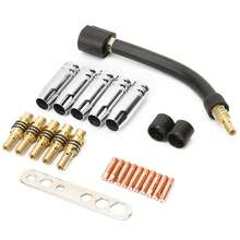 24 Piezas Piezas de Antorcha de Soldadura Punta de Soporte de Punta de Boquilla de Gas Cuello de Cisne para Antorcha de Soldadura MB15 15AK MIG - Multicolor - Ver 1