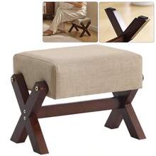 Small Footstool Shoe Changing Stool Padded Foot Rest Stool Entryway Living Room~ - Multicolor - View 1