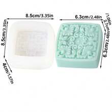 1pc Flower Silicone Mold For Soap, Candles & Resin Crafts - DIY Aroma Plaster Casting Tool With Bird & Floral Designs - Perfect For Home Decor & Gifts, Durable And Reusable - White - View 4