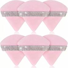 1个/3个/5个/10个/15个/24个装黑色三角化妆海绵套装，水晶绒短绒，柔软粘性强，价格实惠，适合作为圣诞礼物、化妆品、化妆工具、平价好物、礼品、女士礼物、圣诞礼物、赠品、旅行必备。 - 粉色 - 查看 14