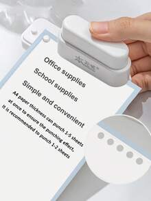 1pc 5-Hole Punch, Simple & Practical Paper Puncher, Manual Embossing Multi-Purpose Hole Puncher,Back To School,School Supplies - Multicolor - View 12