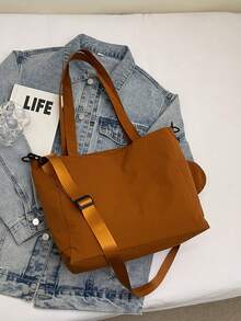 Túi Tote Unisex Dung Tích Lớn Có Ví Đựng Tiền Xu 1 Chiếc Phong Cách Hàn Quốc Mới Phong Cách Đại Học Học Sinh Trung Học Cơ Sở Túi Đeo Chéo Túi Đeo Vai Túi Vải Túi Đeo Chéo, Túi Nữ Có Túi 10 Xu, Túi Đi Học Đi Mua Sắm, Kỳ Nghỉ, Túi Tote Thời Trang Có Khóa Kéo, Túi Tote Đi Học Lớn, Nhiều Ngăn, Hoàn Hảo Cho Bãi Biển, Trường Học, Công Sở & Sử Dụng Hàng Ngày - trái cam - Xem 9