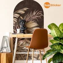 1 Roll 2pcs PVC Material 17.72X70.87inch Modern Minimalist Style Arched Wall Decals, Self-Adhesive Removable Wallpaper, Thick Wear-Resistant Wall Stickers, Suitable For Bedroom Headboard, Entryway, Living Room Backdrop, Furniture Side, For Home Decor, Space Renovation And Renewal Wall Paper Wall Decor Room Decor Wallpaper Peel And Stick