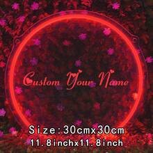 1 szt. DIY niestandardowy neonowy znak z nazwą do dekoracji ściennej, zasilany przez USB, grawerowane światło artystyczne 3D, prezent na przyjęcie świąteczne dla dzieci, dziewcząt, neonowe światła LED z grafiką 3D do firm, kawiarni, restauracji, hotelu